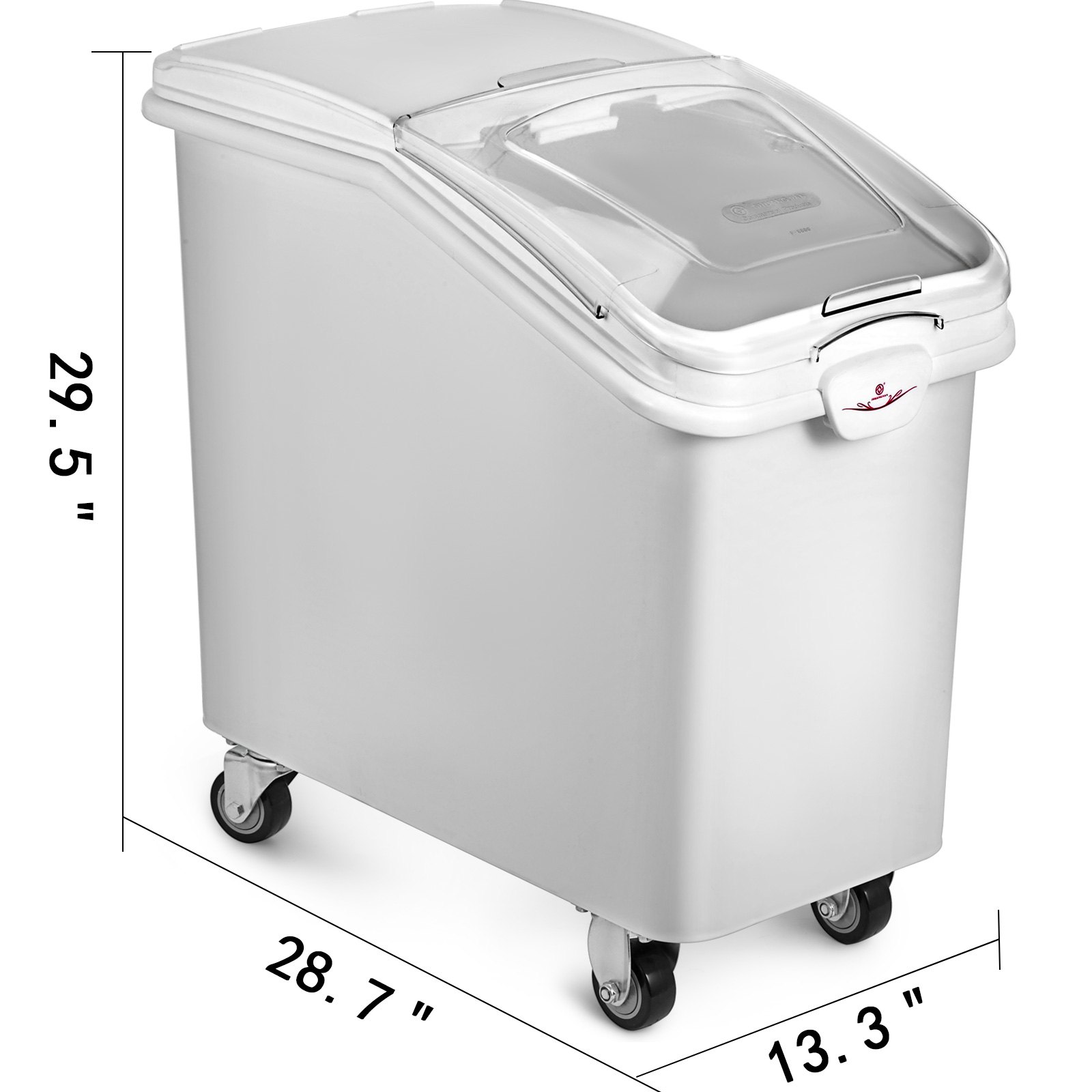 VEVOR 2x Ingredient Bin With Casters 21 Gallon Food Safe Restaurant Kitchen Flour Bins
