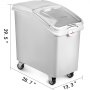 VEVOR - Contenedor de almacenamiento de 21 galones con ruedas para ingredientes secos (paquete de 3)
