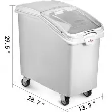 3 Pack Dry Ingredient 21 Gallon Storage Bin Caster Commercial Restaurant Kitchen