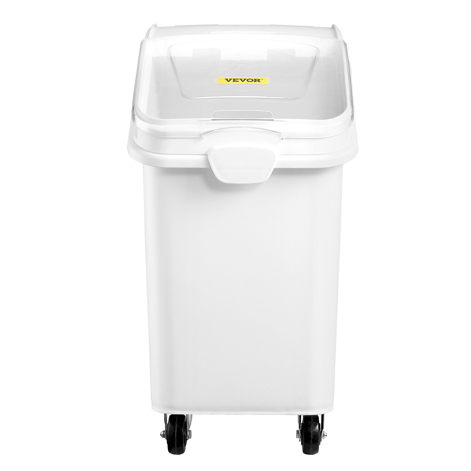 Ingredient Bin with Casters Scoop Lid 100 L White Plastic 4 Wheels Flour bin