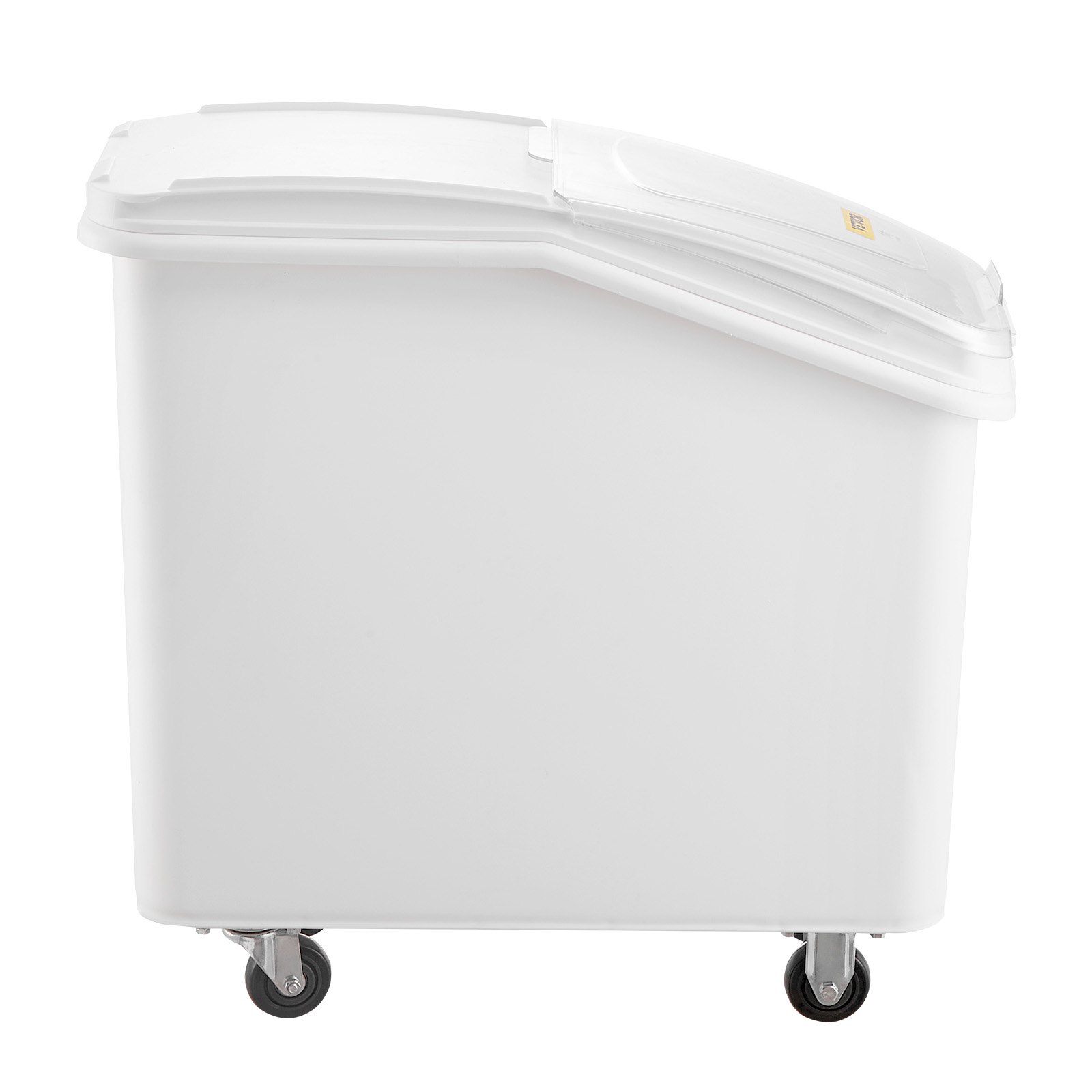 Ingredient Bin with Casters Scoop Lid 100 L White Plastic 4 Wheels Flour bin