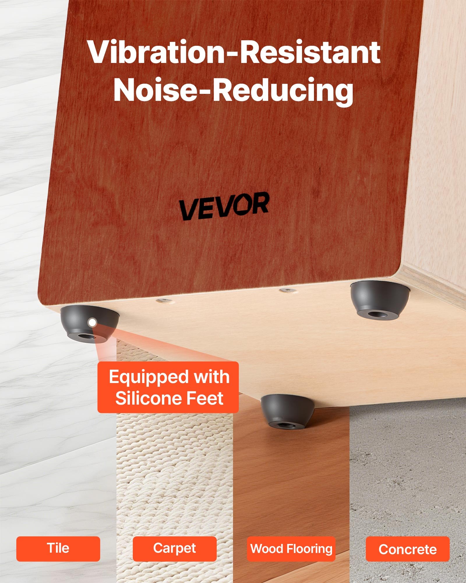 VEVOR Cajon Box Drum, with Internal Guitar Strings, Lightweight Wooden Percussion Box, Portable Birch Wood Drum Musical Instrument with Travel Bag, for Beginners and Professionals, 12 x 12 x 17 in