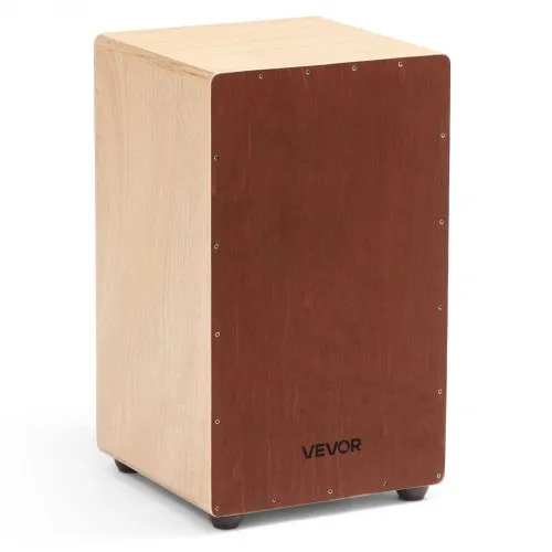 VEVOR Large Cajon Box Drum, with Internal Snare Wires, Lightweight Wooden Percussion Box, Birch Wood Drum Musical Instrument with Silicone Feet, for Beginners and Professionals, 12 x 12 x 20 Inches