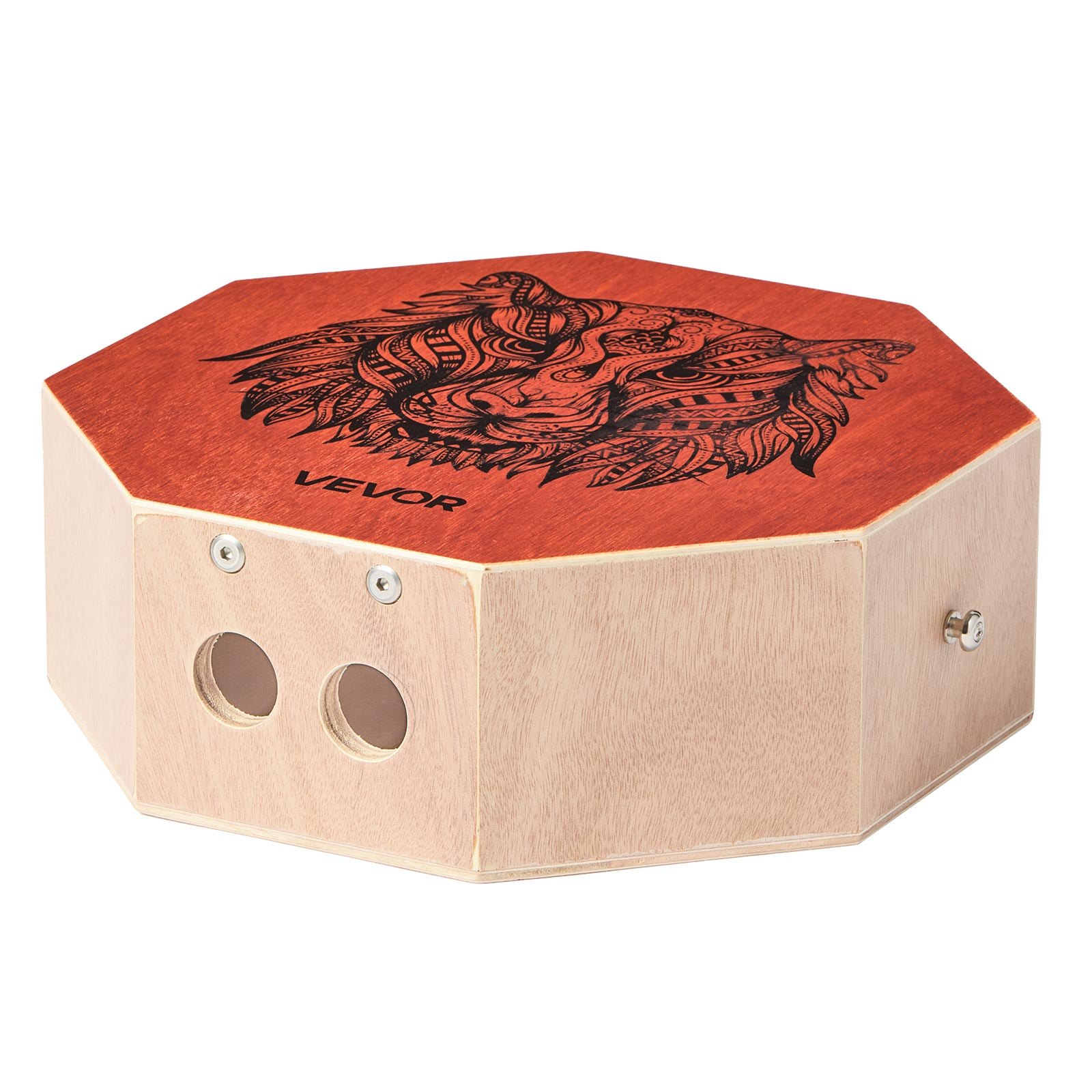 VEVOR Unique Cajon Box Drum, with Internal  Guitar Strings, Portable Wooden Percussion Box, Birch Wood Drum Musical Instrument with Adjustable Strap, for Beginners & Professionals, 295 x 295 x 100 mm