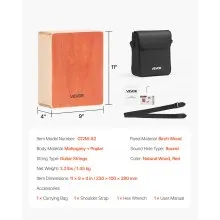 Cajon Box Drum Wood Percussion Instrument with Guitar Strings Travel Bag Strap