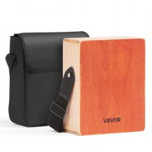 Cajon Box Drum Wood Percussion Instrument with Guitar Strings Travel Bag Strap