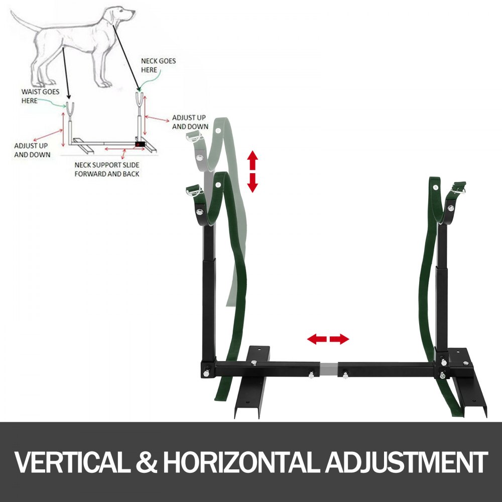 Fully Adjustable Grooming Breeding Stand W/collars Loop Grooming Trim Nails