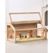 VEVOR Wooden Hamster Cage Habitat 32 in Mice Rodents Hutch Small Animals Cage