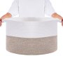VEVOR Blanket Basket, 67L, Cotton Rope Basket, Woven Basket with Handles, 20" x 13" Round Laundry Hamper Basket Collapsible Extra Large Storage Basket Bins for Organizing Clothes Kids Toys Pillows