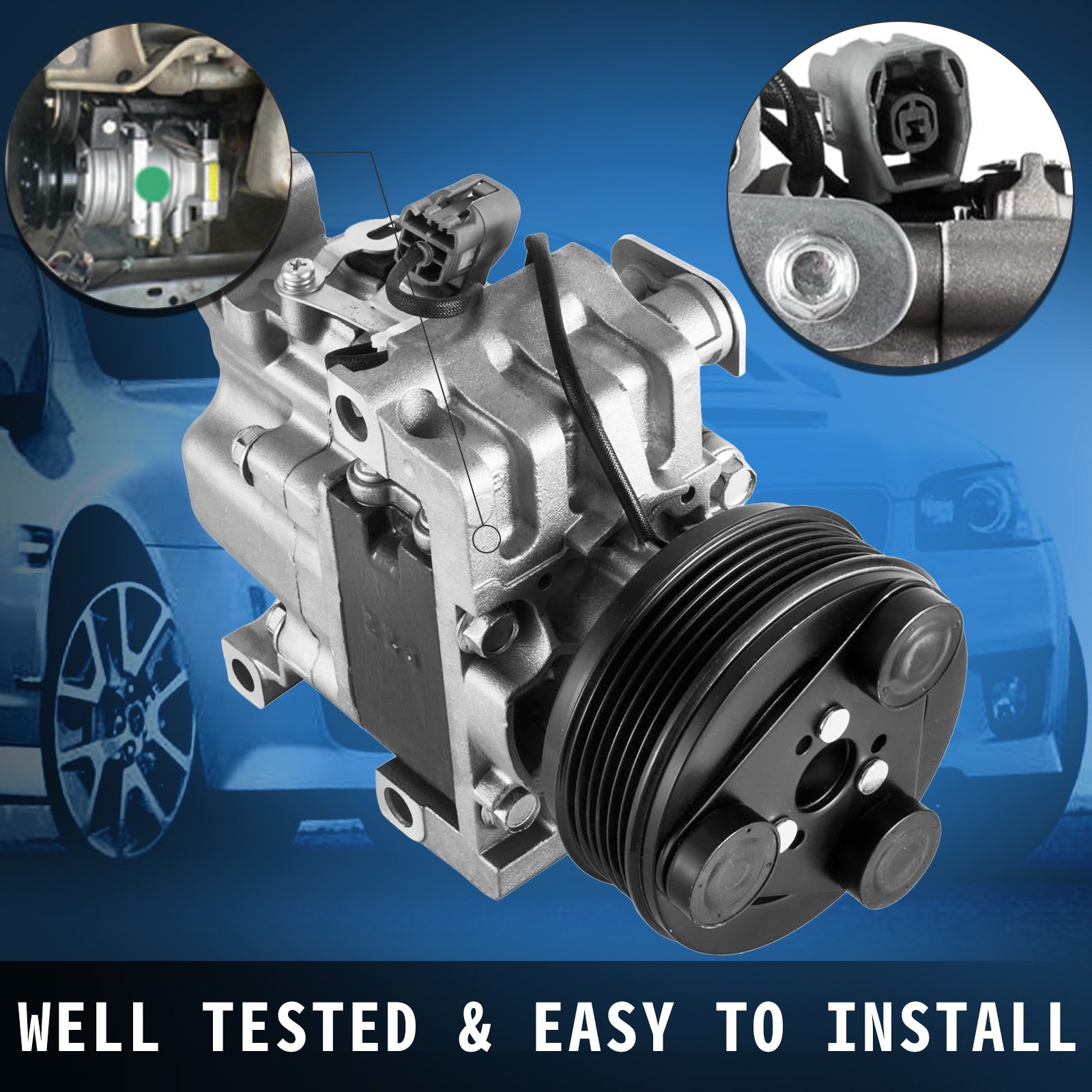 VEVOR CO 24005C EG2161K00 AC Compressor EGY16145Z for Mazda 5 3 CX7 2007-2008 Mazda CX-7 2.3L 97471 98471 2.3L Universal Air Conditioner AC Compress
