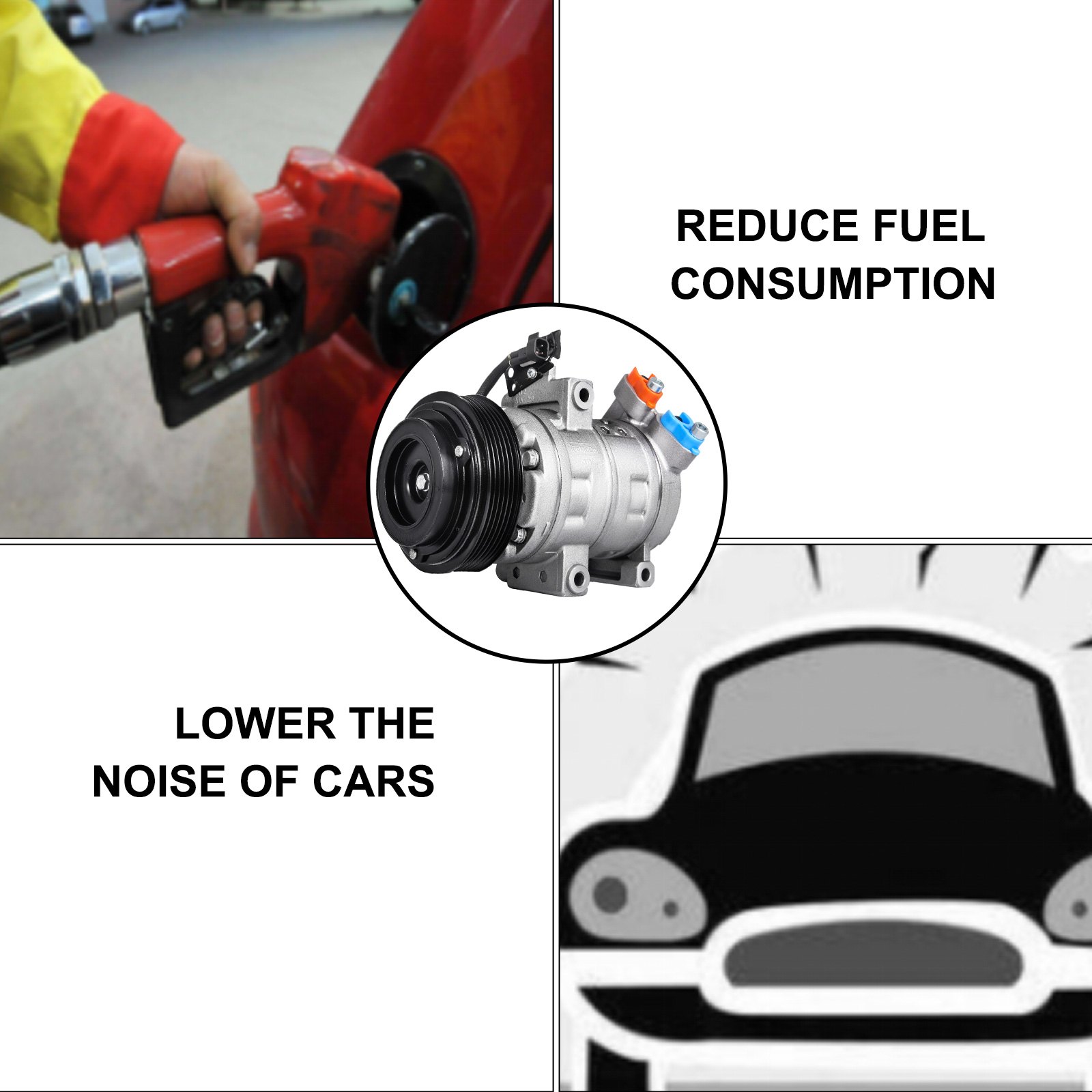 VEVOR A/C Compressor CO 11338C for Ford Escape Mazda Tribute Mercury Mariner 2007 - 2012 3.0L