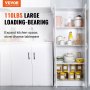 VEVOR Kitchen Pantry Cabinet, 60" Tall Food Pantry Oppbevaringsskap, 110LBS frittstående oppbevaringsskap Skap med 3 hyller (2 justerbare), Designed Wood Utility Pantry for kjøkken, spisestue