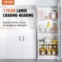 VEVOR Kitchen Pantry Cabinet, 60" Tall Food Pantry Storage Cabinet, 110LBS Freestanding Storage Cabinet Cupboard with 3 Shelves(2 Adjustable), Engineered Wood Utility Pantry for Kitchen, Dining Room