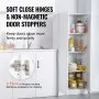 VEVOR Kitchen Pantry Cabinet, 60" Tall Food Pantry Storage Cabinet, 110LBS Freestanding Storage Cabinet Cupboard with 3 Shelves(2 Adjustable), Engineered Wood Utility Pantry for Kitchen, Dining Room