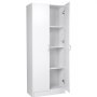 VEVOR Kitchen Pantry Cabinet, 60" Tall Food Pantry Storage Cabinet, 110LBS Freestanding Storage Cabinet Cupboard with 3 Shelves(2 Adjustable), Engineered Wood Utility Pantry for Kitchen, Dining Room
