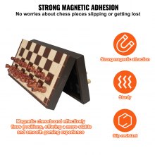 VEVOR Magnetic Wooden Chess Set, 12 Inch Chess Game Set, 2 Extra Queens Beginner Chess Set, Folding Chess Board Games with Chess Pieces, Storage Slots, and Box, Portable Travel Gift for Adults Kids