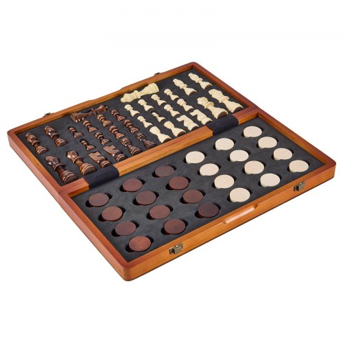 Jeu d'échecs en bois Jeu d'échecs pliant d'échiquier en bois portable 3in1 pour les activités Jeu d'échecs en bois Jeu d'échecs pliant d'échiquier en bois portable 3in1 pour les activités