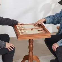 VEVOR 3-IN-1 Chess Checkers Backgammon Table Set, 18 Inch Premium Wooden Chess Table, Deluxe Combo Game Table Furniture Set, Chess Set Board Game Gift for Family Board Games