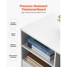 2 Drawer Wooden File Cabinet Mobile Filing Cabinet with Adjustable Shelves