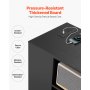 3 Drawer Wooden File Cabinet Mobile Filing Cabinet with Power Strip Black