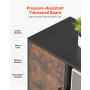 VEVOR Wood File Cabinet, Mobile Filing Cabinet with Open Shelves, Lockable Lateral Rolling File Storage with Adjustable Shelves, Free Standing Printer Stand for Home, Office, School, Rustic Brown