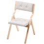 VEVOR Wooden Folding Chairs with Cushion, Set of 2, Portable Foldable Cushion Chair with Wooden Frame, Modern Padded Dining Chair for Kitchen, Office, Wedding, Party, Dining Room, Easy Assembly, Beige