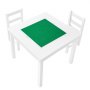 VEVOR - Juego de mesa y 2 sillas para niños, bloques de construcción de doble cara, mesa y sillas para niños pequeños con espacio de almacenamiento para niños mayores de 3 años, gran espacio de almacenamiento, regalo para niños y niñas, color blanco