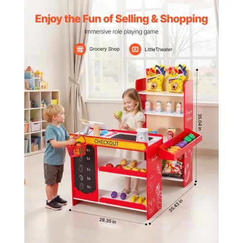 Caisse Enregistreuse Enfant 35 Pièces - Jeu De Rôle Fast-food Avec Machine à Café Sonore