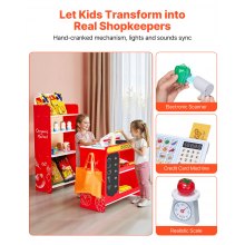 VEVOR Kids Grocery Store Playset Supermarket Play Toy Set with Cash Register