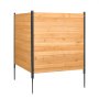 VEVOR Wood Privacy Fence, 38" W x 42" L, 2 Panel Solid Air Conditioner Fence Screen, Pool Equipment Enclosure with Metal Stakes, Easy DIY Installation, Outdoor Trash Can Hider for Garden Decoration