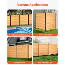 Wooden Privacy Fence 2 Panels Solid Air Conditioner Fence 38" W x 42" L