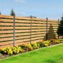 VEVOR Wooden Privacy Fence, 1219 x 1244 x 1219 mm Air Conditioner Fence, 2 Panel Solid Outdoor Wood Privacy Screen with Metal Stakes, Steel Frame, Trash Can Hider Fences Suitable for Garden, Pool