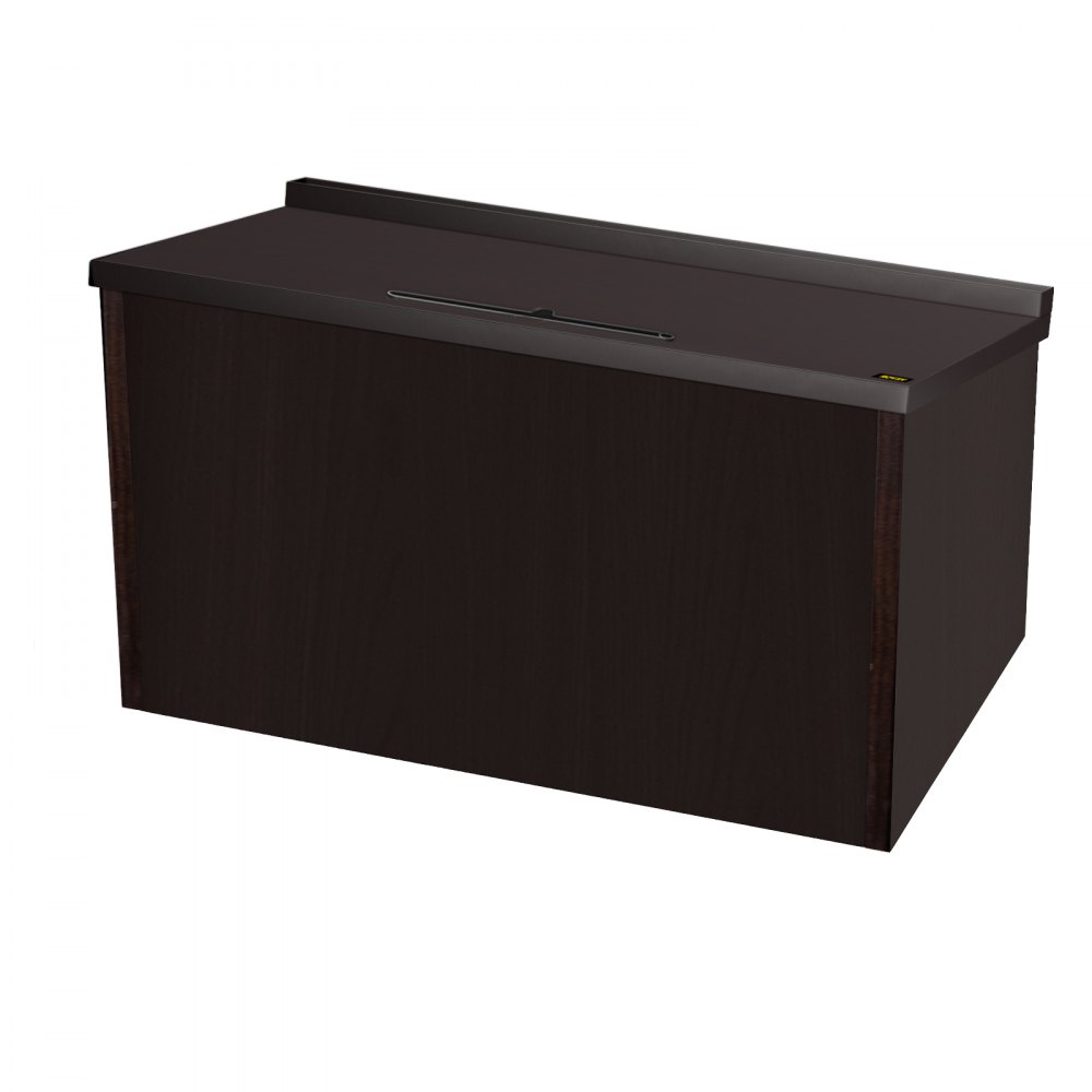 VEVOR Table Top Lectern, 23.6" x 19.3", Tabletop Podiums w/Open Storage Compartment, Slant Reading Surface, Baffle Plate, Easy Assembly Ebony Lecterns for Church Office School Home, Black