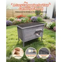 VEVOR Heated Cat House Outdoor Feral Cat Shelter with Heating Pad Waterproof
