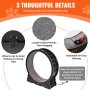 VEVOR Wooden Cat Exercise Wheel, 43.3" Large Cat Treadmill Wheel for Indoor Cats, Cat Running Wheel with Detachable Carpet & Cat Teaser for Running/Walking/Training, Suitable for Most Cats