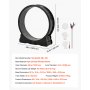 VEVOR Cat Exercise Wheel, 120 cm Wooden Cat Running Wheel for Indoor Cats up to 12.7 kg, Cats Treadmill with Carpeted Runway & Locking Mechanism, Quiet Kitten Sport Toys for Pets Fitness, Black
