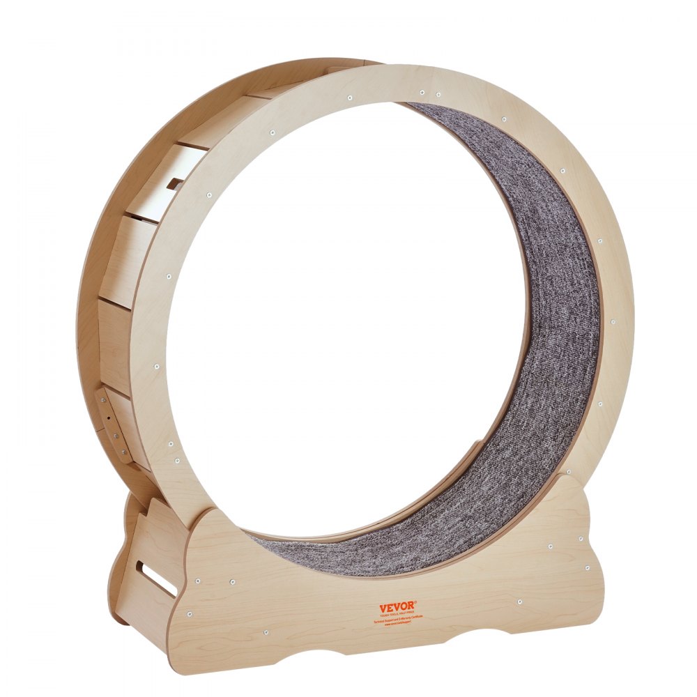 VEVOR Cat Exercise Wheel, Large Cat Treadmill Wheel for Indoor Cats, 35.8 inch Cat Running Wheel with Detachable Carpet and Cat Teaser for Running/Walking/Training, Suitable for Most Cats