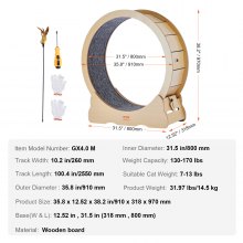 VEVOR Cat Exercise Wheel Large Cat Treadmill Wheel for Indoor Cats 35.8 inch