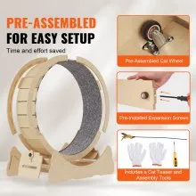 VEVOR Cat Exercise Wheel 43.3" Large Cat Treadmill Wheel for Indoor Cats Yellow