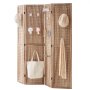 VEVOR Wood Room Divider, 4 Panel Wood Folding Privacy Screen, 66.9 Inches Tall Indoor Carved Partition Divider, Portable Decoration Screen, for Room Separation, Home, Office, Restaurant & Bedroom