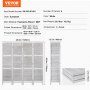 VEVOR Wood Room Divider Wooden Screen 4 Panel for Room Separation Home Office