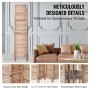 VEVOR Wood Room Divider Wooden Privacy Screen 4 Panel Room Separation Divider