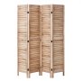 VEVOR Wood Room Divider, 4 Panel Wood Folding Privacy Screen, 66.9 Inches Tall Indoor Louvered Wooden Partition, Portable Decoration Screen, for Room Separation, Home, Office, Restaurant & Bedroom