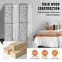 VEVOR Wood Room Divider Wooden Screen 4 Panel Room Separation Privacy Screen