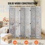 VEVOR Wood Room Divider Wooden Screen 6 Panel for Room Separation Home Office