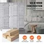 VEVOR Wood Room Divider, 6 Panel Wood Folding Privacy Screen, 66.9 Inches Tall Indoor Louvered Wooden Partition, Portable Decoration Screen, for Room Separation, Home, Office, Restaurant & Bedroom