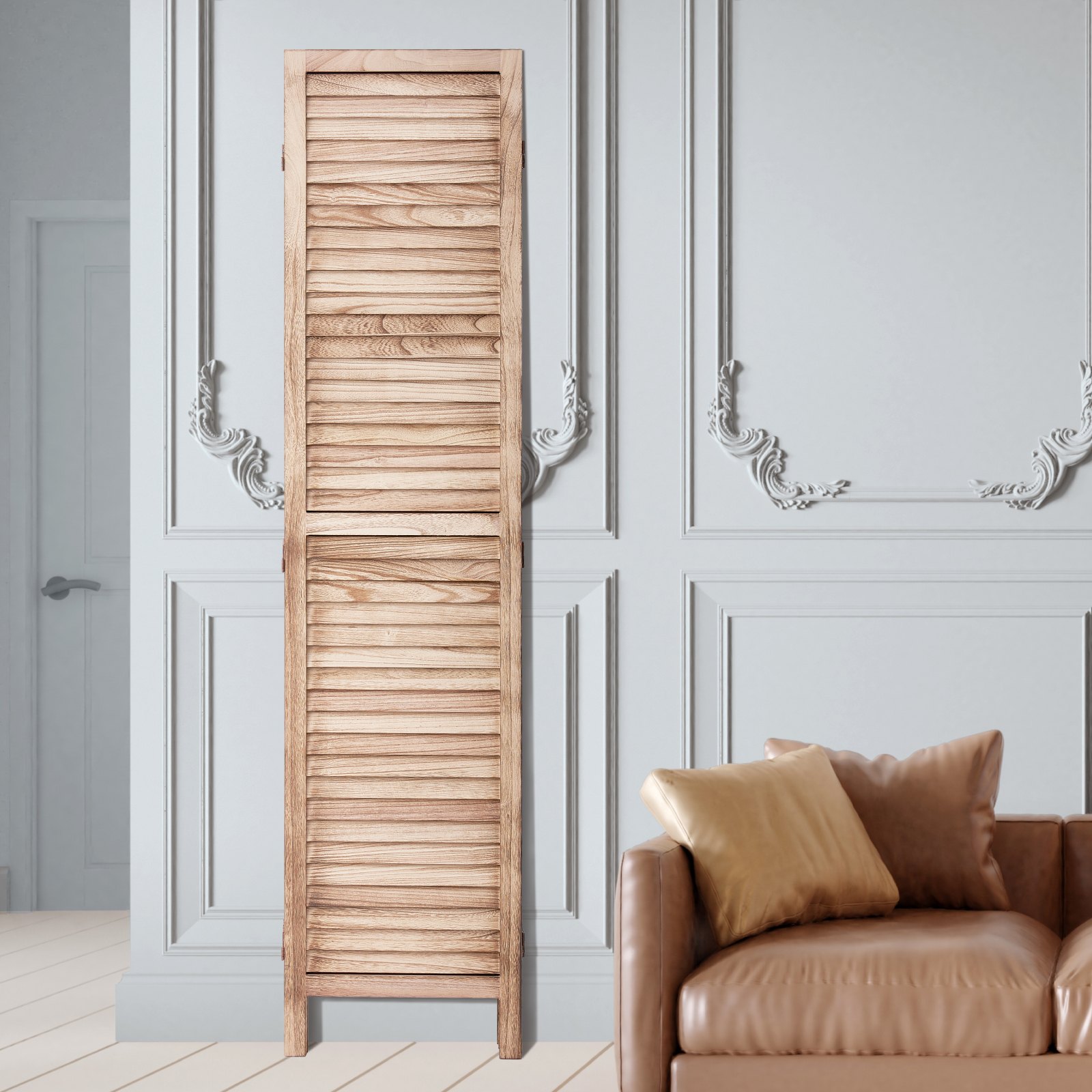 VEVOR Wood Room Divider Portable Wooden Partition 6 Panel for Room Separation
