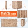 VEVOR Wood Room Divider Wooden Screen 8 Panel for Room Separation Home Office