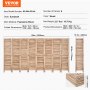 VEVOR Wood Room Divider Wooden Screen 8 Panel for Room Separation Home Office