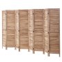 VEVOR Wood Room Divider, 8 Panel Wood Folding Privacy Screen, 66.9 Inches Tall Indoor Louvered Partition Divider, Portable Decoration Screen, for Room Separation, Home, Office, Restaurant & Bedroom